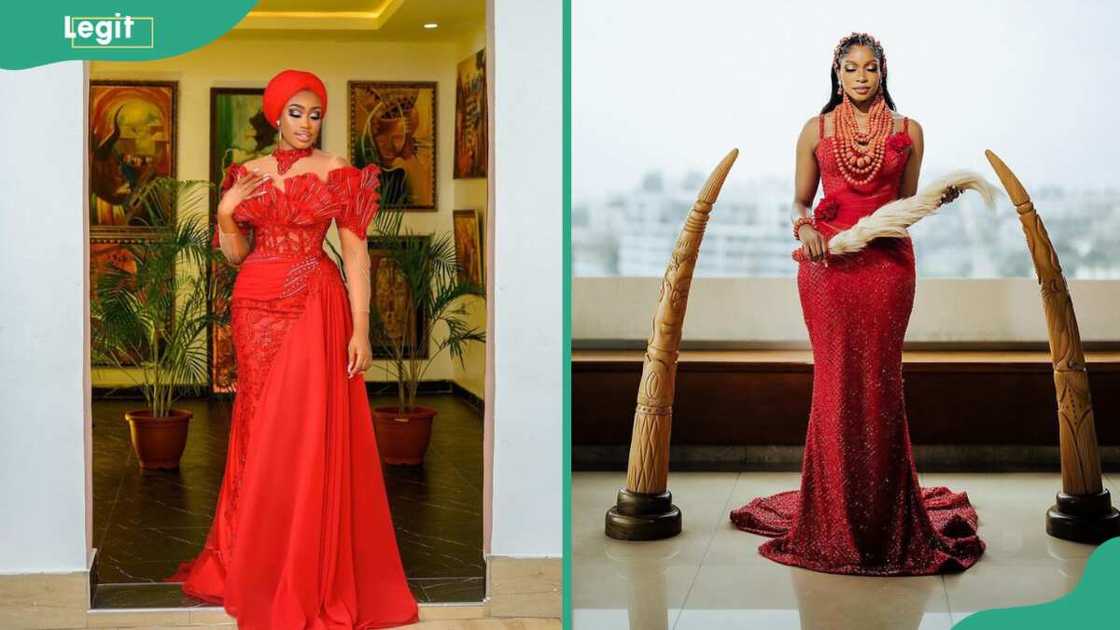 Red Aso-Ebi gown Red Aso-Ebi gown