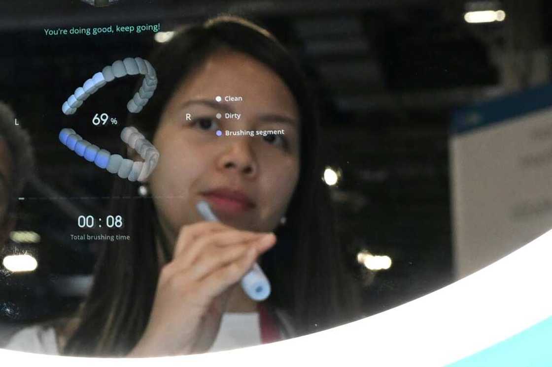 The Baracoda mirror in action at CES The Baracoda mirror in action at CES
