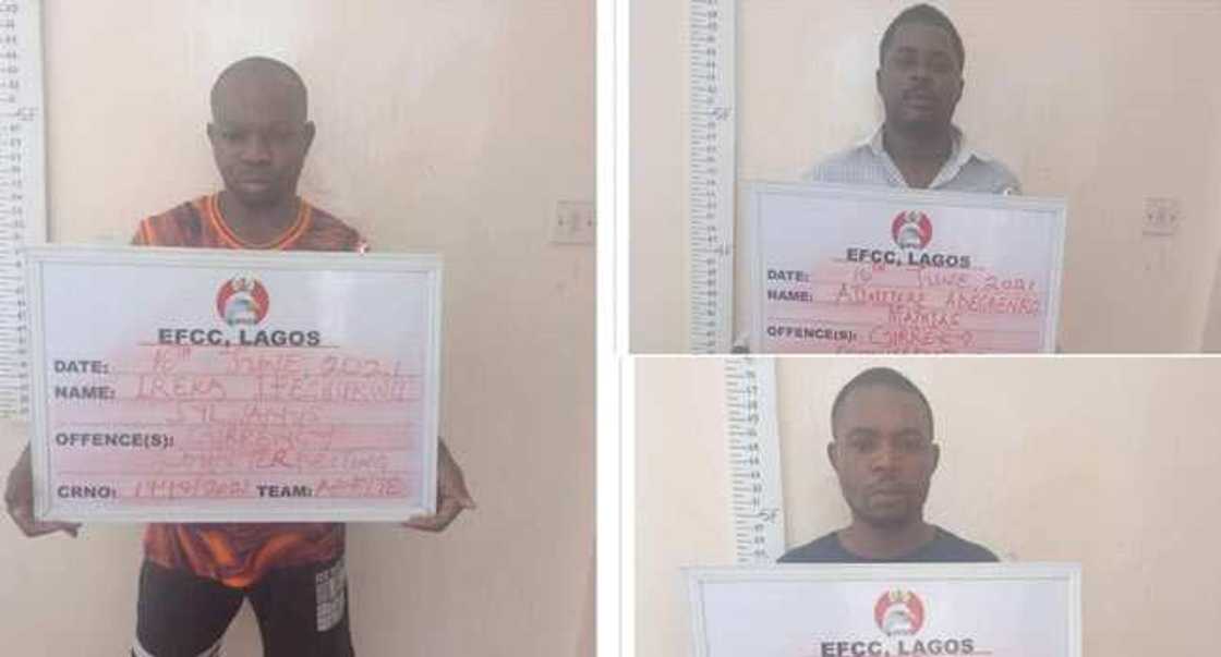 EFCC ta cafke wasu mutum 3 da ake zargi da yin kudin jabu EFCC ta cafke wasu mutum 3 da ake zargi da yin kudin jabu