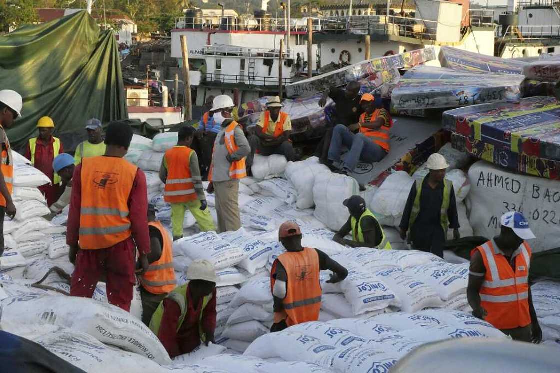 Up to 7,000 tonnes of rice are consumed every month, according to the government Up to 7,000 tonnes of rice are consumed every month, according to the government