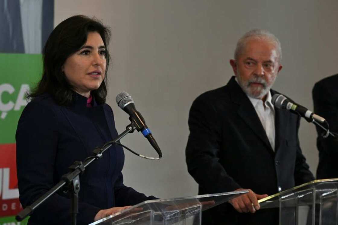 Simone Tebet, pictured October 7, 2022, has endorsed Lula in Brazil's presidential election Simone Tebet, pictured October 7, 2022, has endorsed Lula in Brazil's presidential election