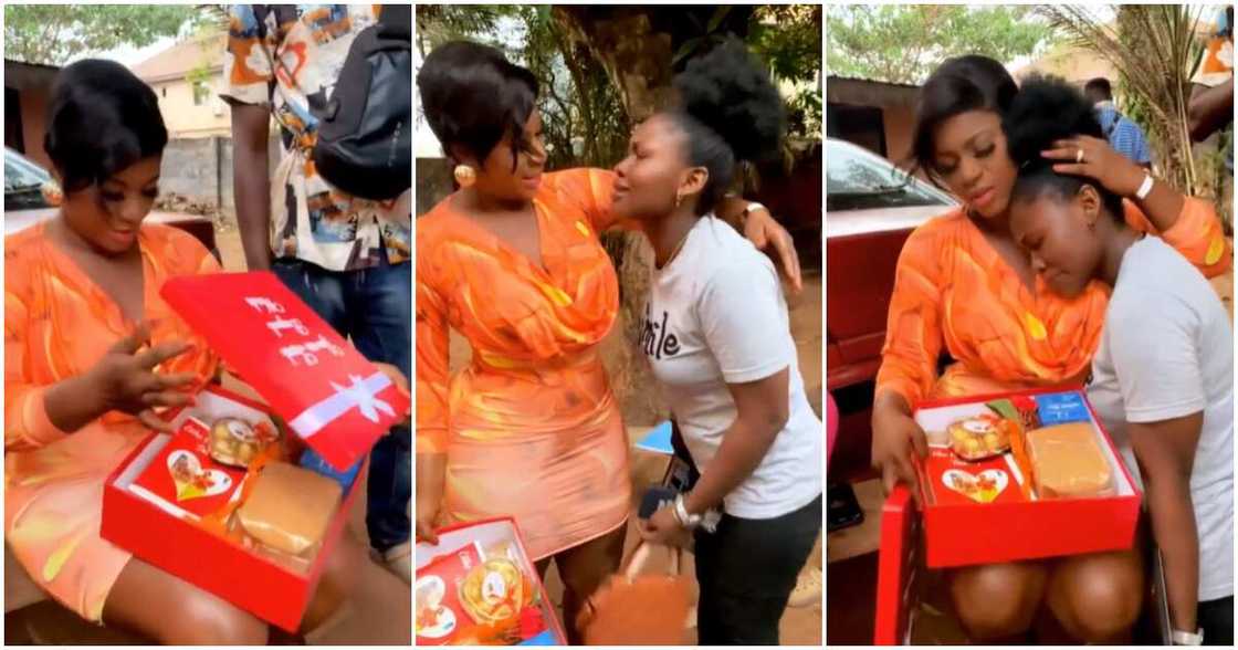 Actress Destiny Etiko and a fan Actress Destiny Etiko and a fan