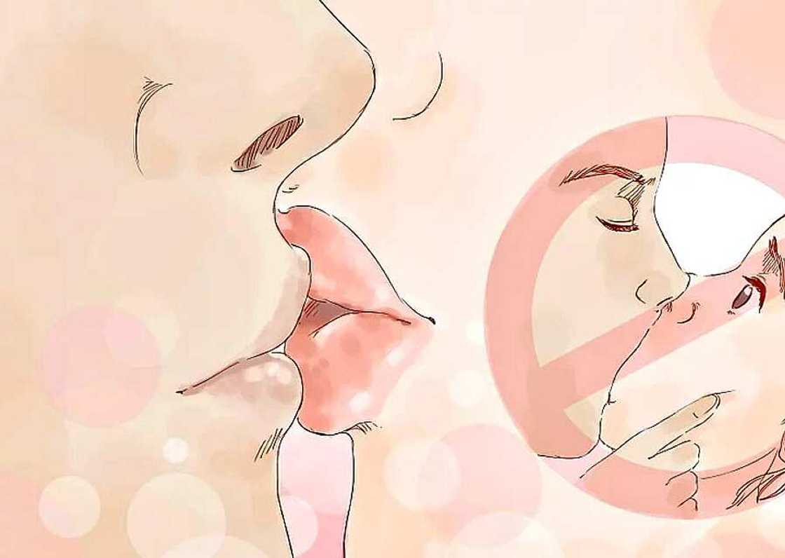 At the very beginning, kisses should be gentle At the very beginning, kisses should be gentle