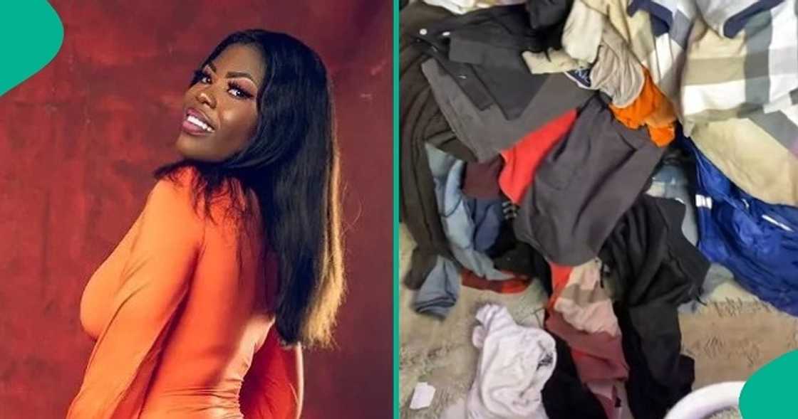 Lady shares video of man's dirty bathroom, advises men to be hygienic. Lady shares video of man's dirty bathroom, advises men to be hygienic.