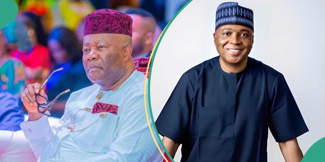 Bukola Saraki reacts to Godswill Akpabio's claim over Natasha's saga