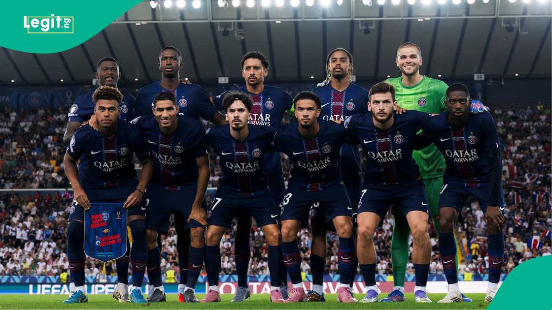 Ousmane Dembele, PSG, Desire Doue, Khvicha Kvaratskhelia, UEFA Super Cup, Nuno Mendes. Ousmane Dembele, PSG, Desire Doue, Khvicha Kvaratskhelia, UEFA Super Cup, Nuno Mendes.