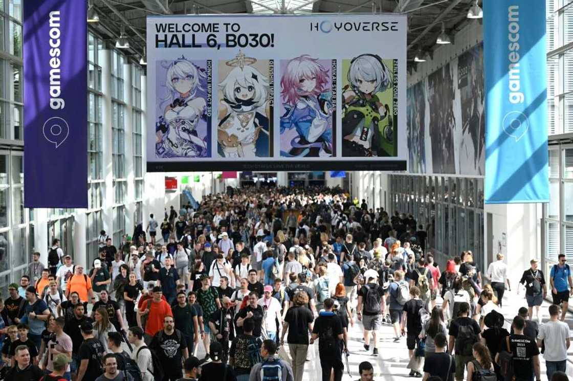 The crowd at this year's Gamescom fair in Cologne, Germany