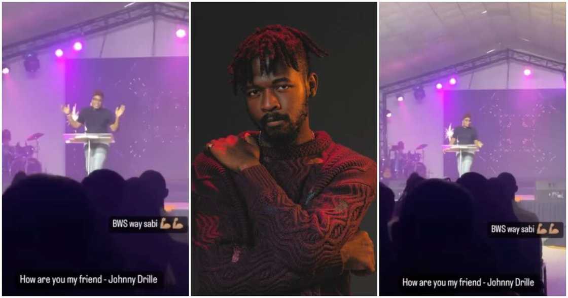 Photos of singer Johnny Drille and female pastor Photos of singer Johnny Drille and female pastor