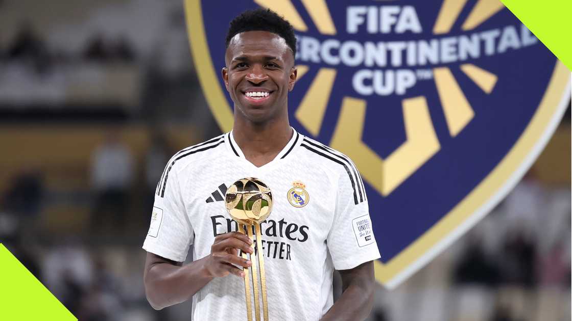 Vinicius Junior added another silverware to his trophy cabinet after shining in Real Madrid's Intercontinental Cup final victory against Pachuca. Vinicius Junior added another silverware to his trophy cabinet after shining in Real Madrid's Intercontinental Cup final victory against Pachuca.