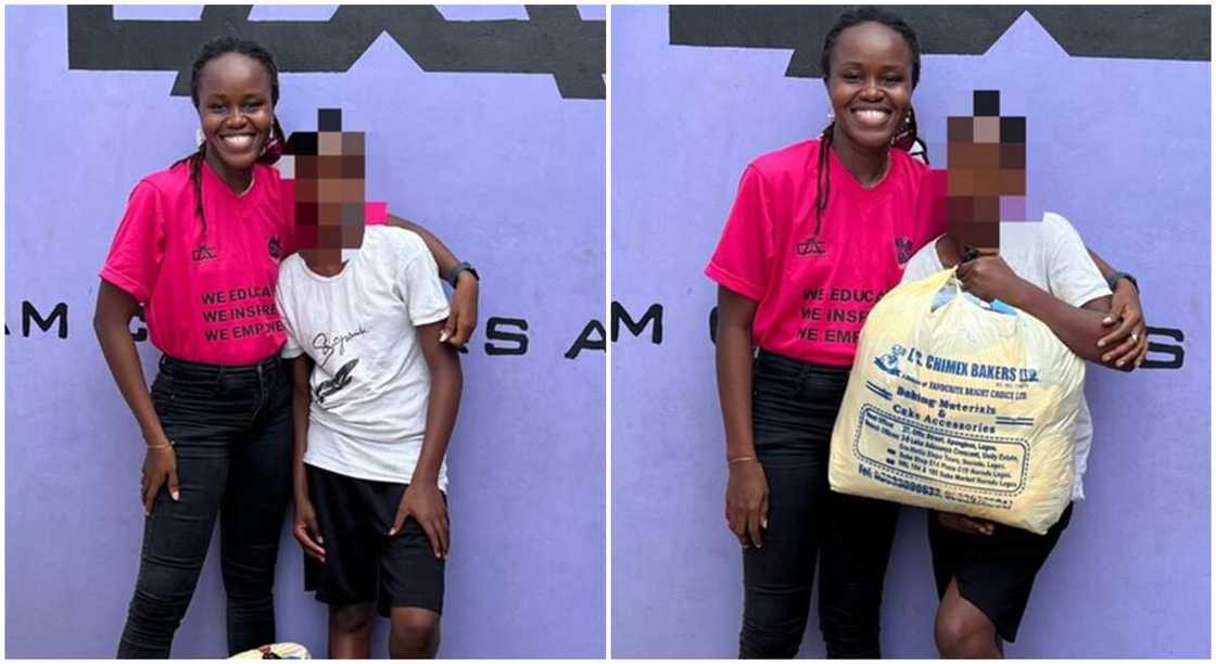 Photos of Weyi, a Nigerian lady and a girl she took in for help. Photos of Weyi, a Nigerian lady and a girl she took in for help.
