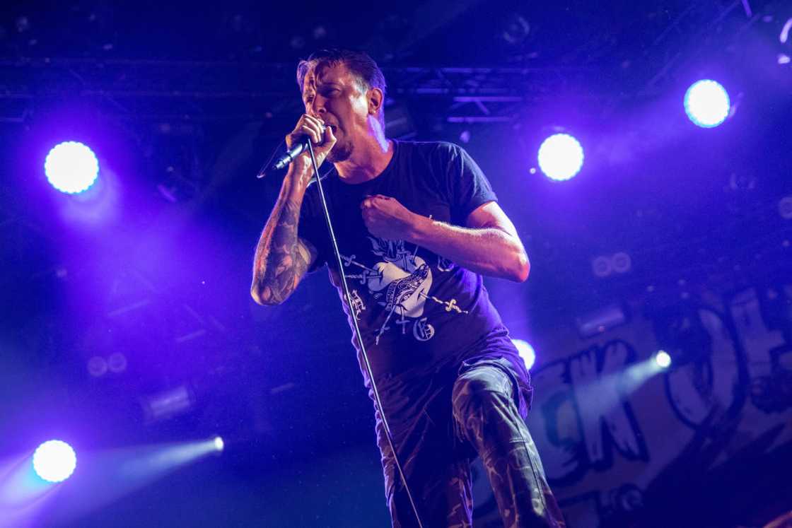 Singer Lou Koller of Sick of It All performs onstage Singer Lou Koller of Sick of It All performs onstage
