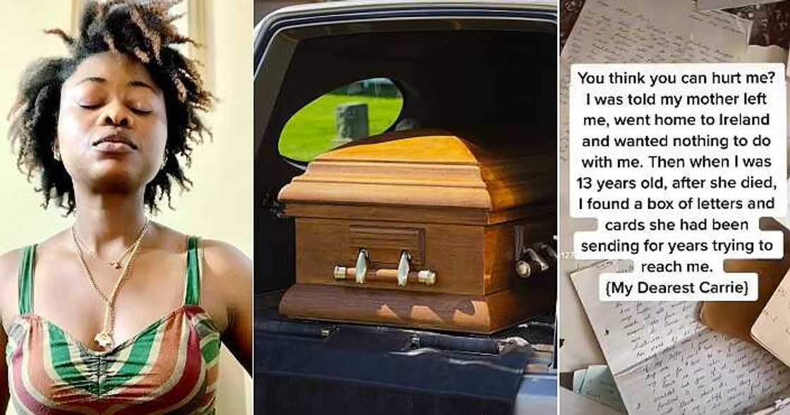 Lady discovers mum didn't abandon her, secret letters, hidden letters , emotional video Lady discovers mum didn't abandon her, secret letters, hidden letters , emotional video