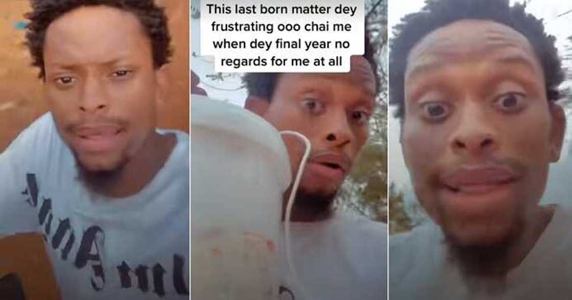 Boy cries out over errand to grind beans Boy cries out over errand to grind beans