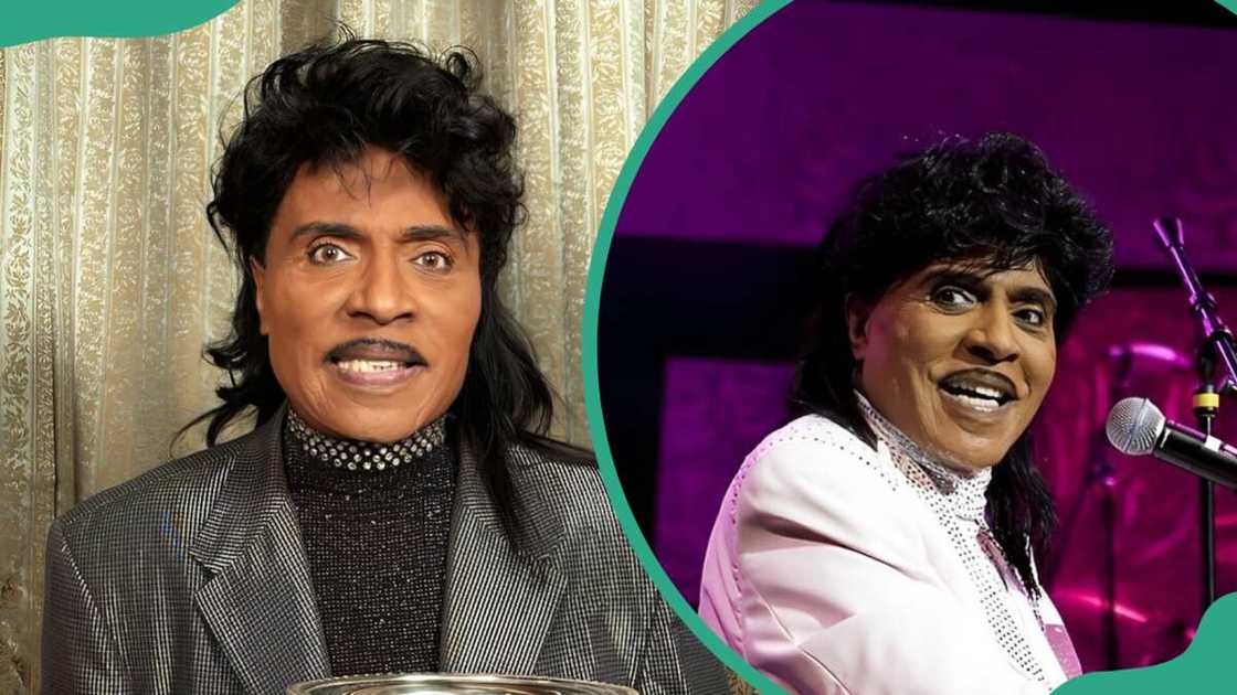 Little Richard at the 2002 BMI Pop Awards (L). The rock star performing at Epcot's Eat to the Beat concert series (R Little Richard at the 2002 BMI Pop Awards (L). The rock star performing at Epcot's Eat to the Beat concert series (R