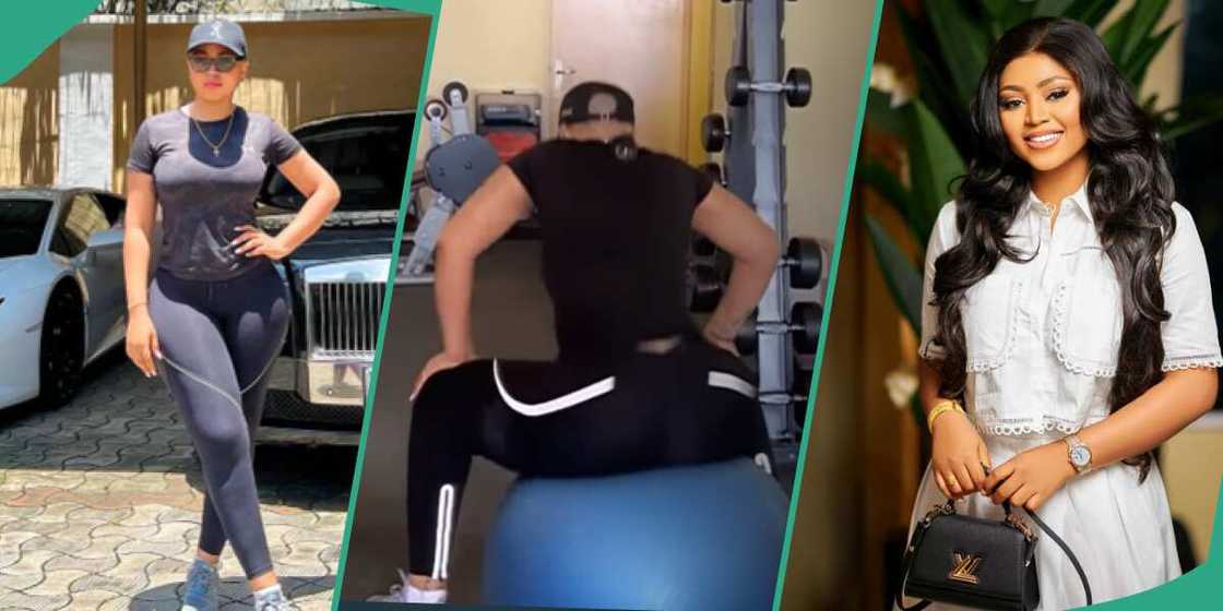 Regina Daniels goes to the gym, Regina Daniels excising, V Regina Daniels goes to the gym, Regina Daniels excising, V