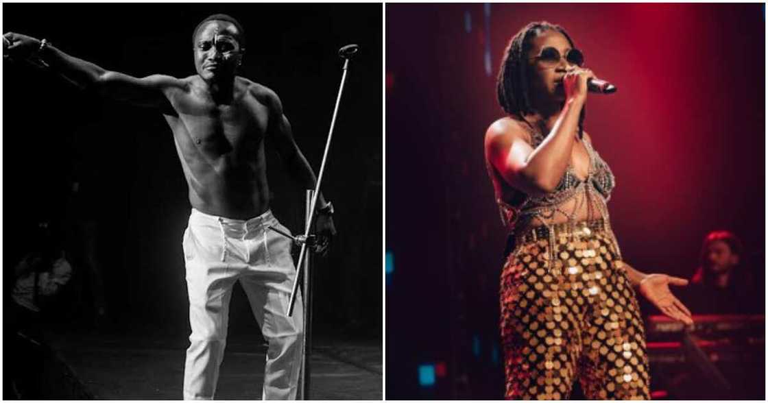 Photos of singer Asa and Brymo