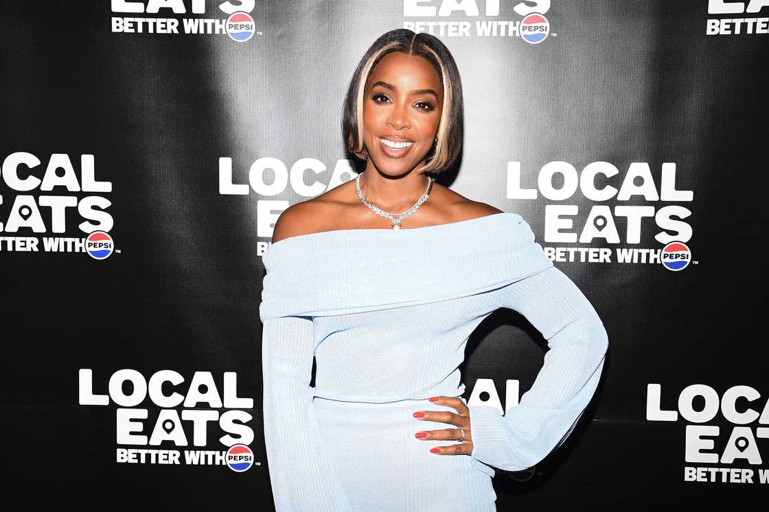 Kelly Rowland is seen astatine  This Is It Soul Food arsenic  portion  of Local Eats Better with Pepsi run  celebrating section  restaurants successful  Houston