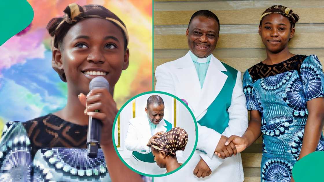 Nigeria’s youngest Chartered Accountant, Osasere Okundaye, meets Pastor DK Olukoya.