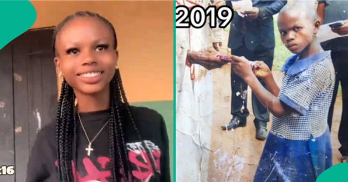 Nigerian lady's throwback photo gets attention on TikTok. Nigerian lady's throwback photo gets attention on TikTok.