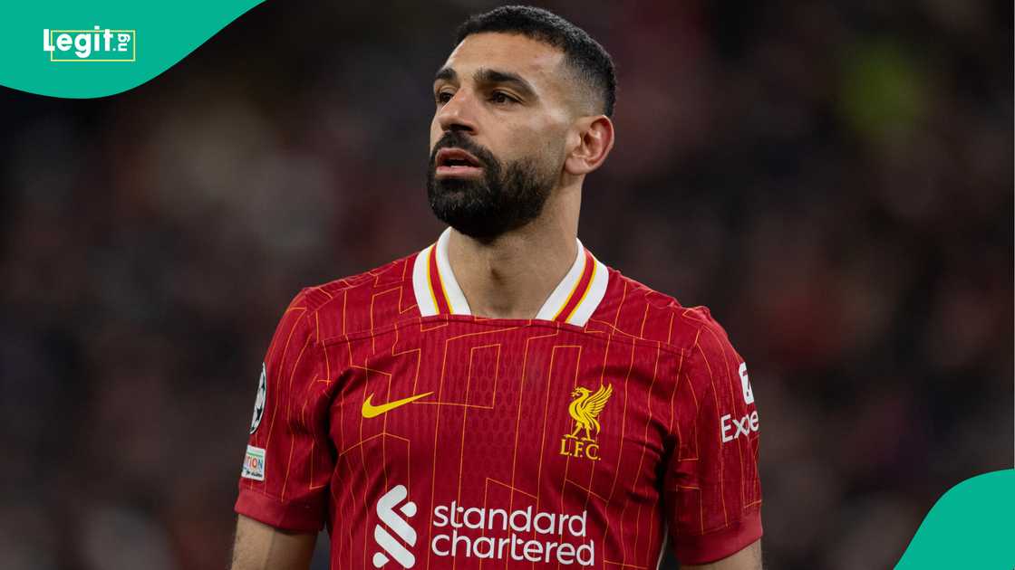 Mohamed Salah, Liverpool, Paris Saint-Germain, Anfield, England, UEFA Champions League. Mohamed Salah, Liverpool, Paris Saint-Germain, Anfield, England, UEFA Champions League.