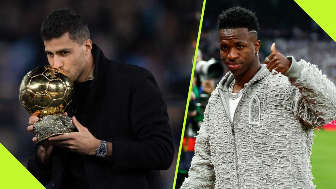 Manchester City's Rodri edged out Vinicius Junior to clinch the 2024 Ballon d'Or Award. Manchester City's Rodri edged out Vinicius Junior to clinch the 2024 Ballon d'Or Award.