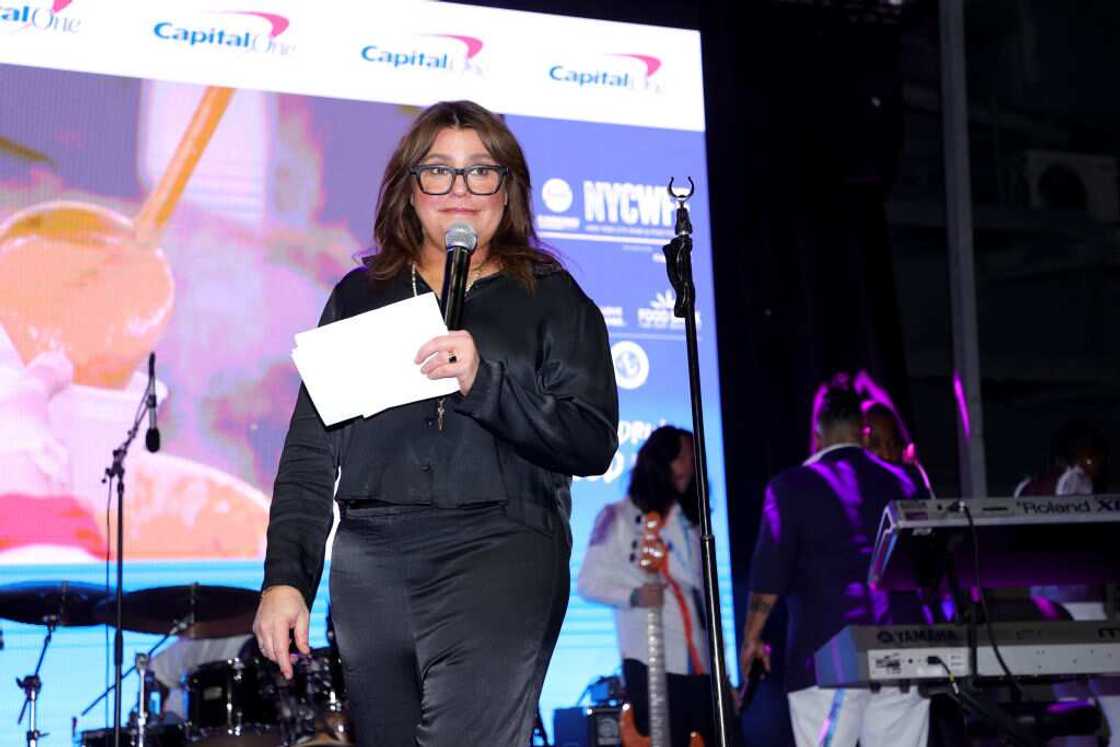 Rachael Ray speaks onstage during the Blue Moon Burger Bash in New York City. Rachael Ray speaks onstage during the Blue Moon Burger Bash in New York City.