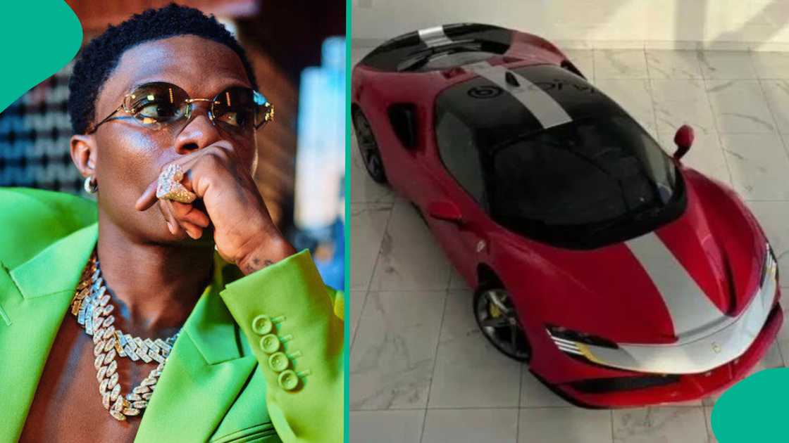 Wizkid rumoured to have rented Ferrari.