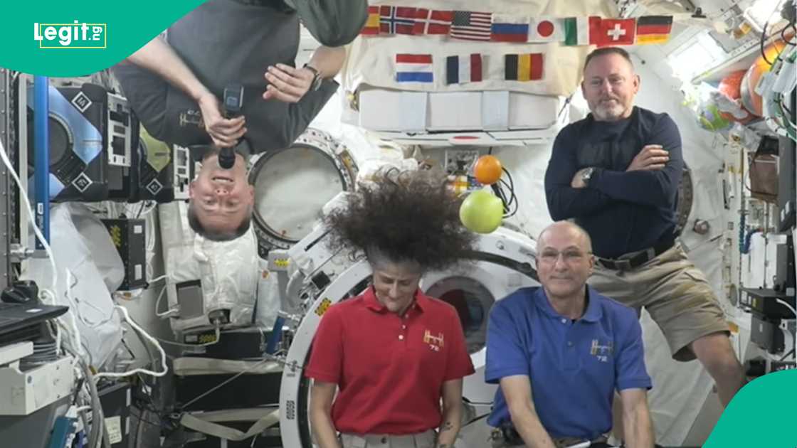 NASA astronaut, Nick Hague seen in space alongside Sunita Williams. NASA astronaut, Nick Hague seen in space alongside Sunita Williams.