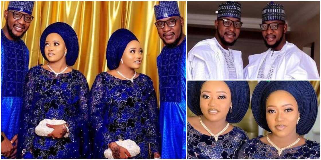 Twin Hausa musicians marry twin identical sisters. Twin Hausa musicians marry twin identical sisters.