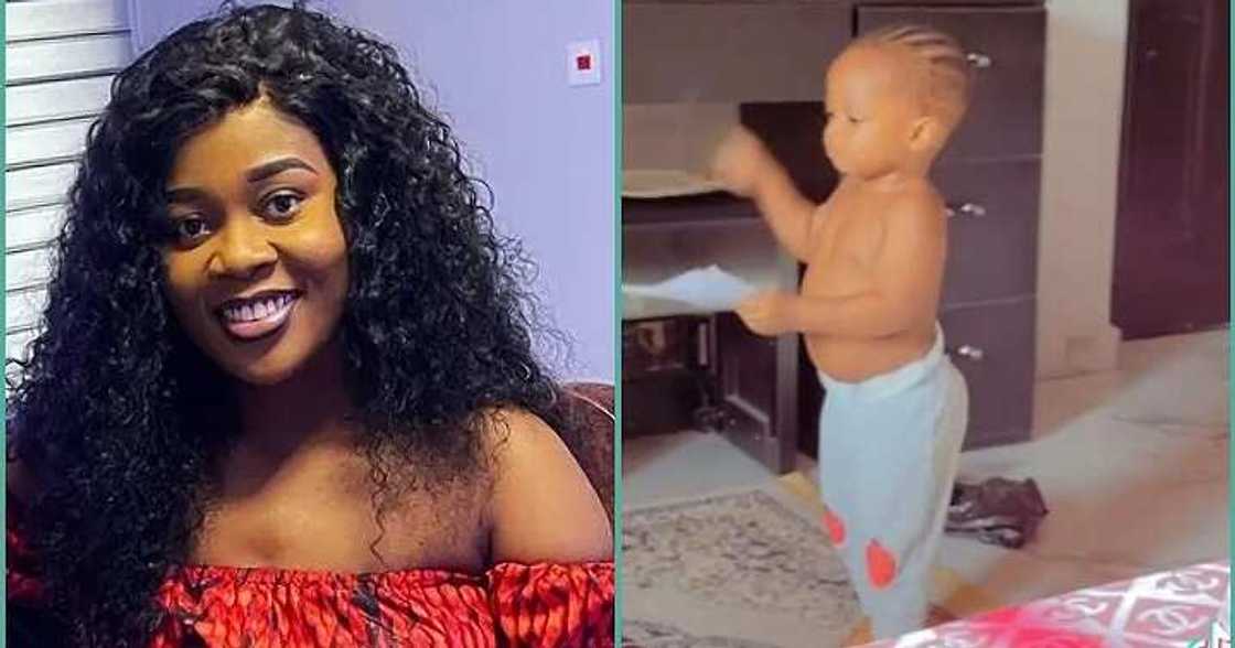 Mum stuns viewers with video of son's walking step Mum stuns viewers with video of son's walking step