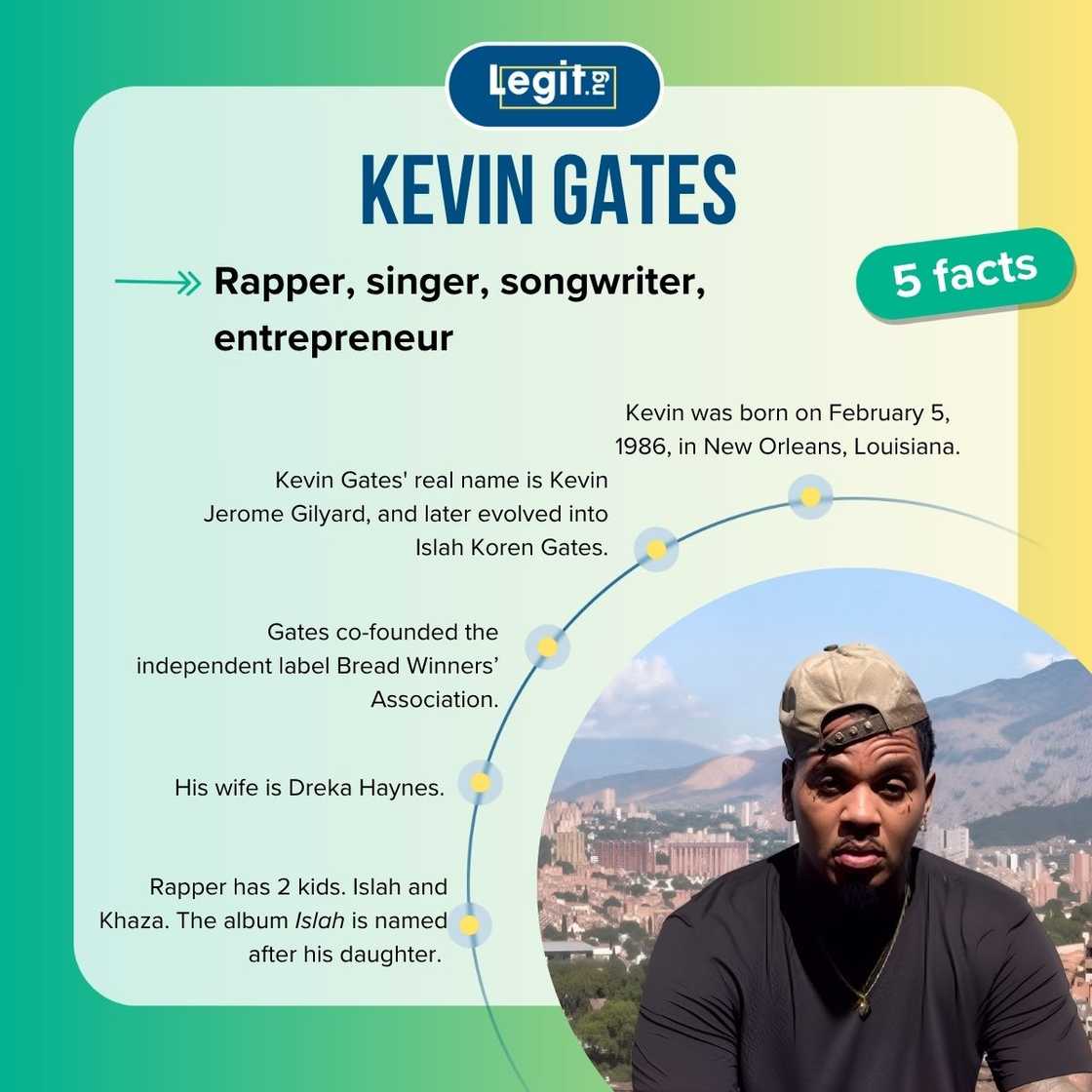 Five facts about the American rapper, Kevin Gates.