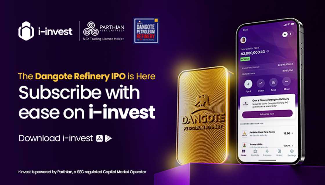 Dangote Refinery IPO Opens to Nigerians: How to Buy Shares With as Little as N5,250 on i-invest