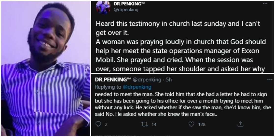 Man recounts testimony of woman who miraculously met Exxon Mobil boss in church Man recounts testimony of woman who miraculously met Exxon Mobil boss in church