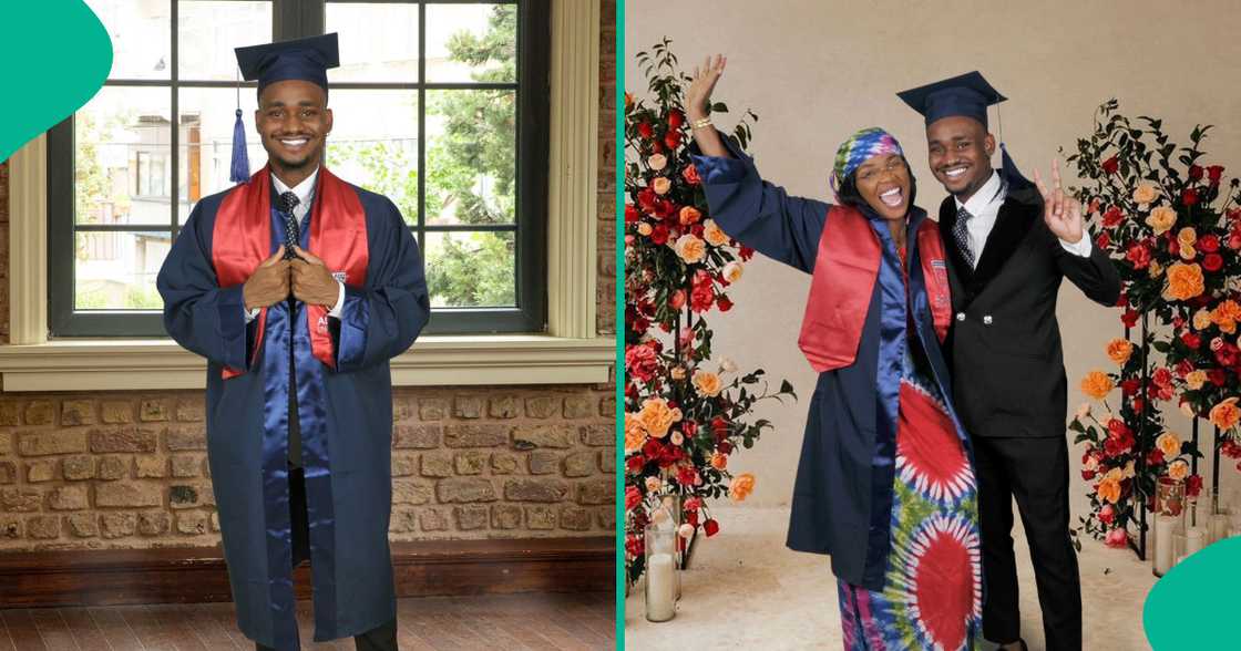 Iyabo Ojo celebrates as her son, Festus graduates. Iyabo Ojo celebrates as her son, Festus graduates.