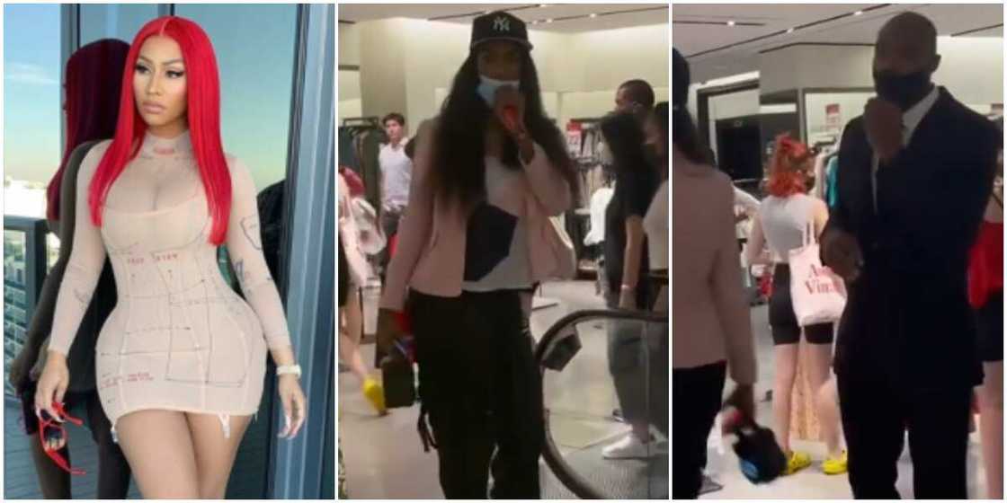 Nicki's fans raps in a store Nicki's fans raps in a store