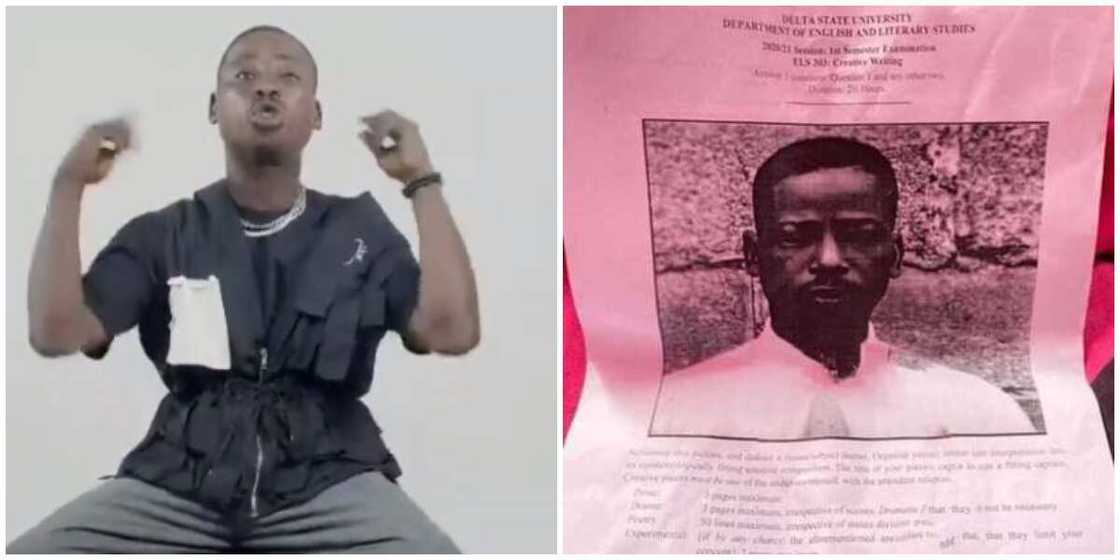 Nigerians react as Instagram comedian Black Kamaru is used as an examination question in a university Nigerians react as Instagram comedian Black Kamaru is used as an examination question in a university