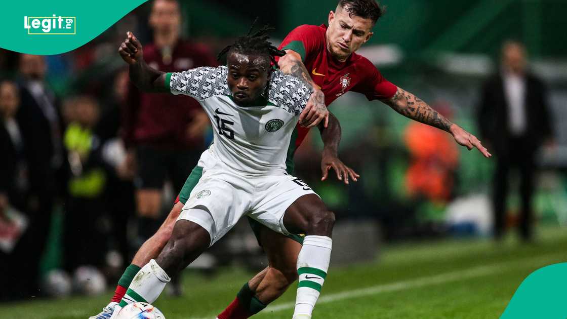 Moses Simon created an assist for Victor Osimhen in Nigeria's first goal against Rwanda. Moses Simon created an assist for Victor Osimhen in Nigeria's first goal against Rwanda.