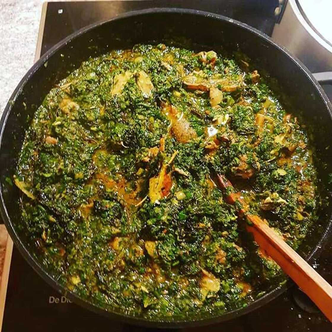 vegetable soup with ugu and waterleaf