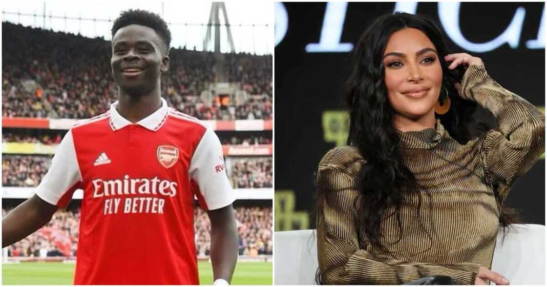 Bukayo Saka, Kim Kardashian Bukayo Saka, Kim Kardashian