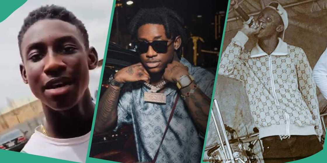 Shallipopi's throwback photos from his struggling days. Shallipopi's throwback photos from his struggling days.