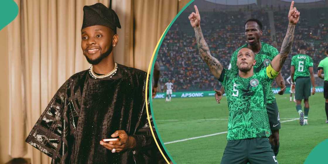 Kizz Daniel reacts as Nigeria defeats South Africa. Kizz Daniel reacts as Nigeria defeats South Africa.