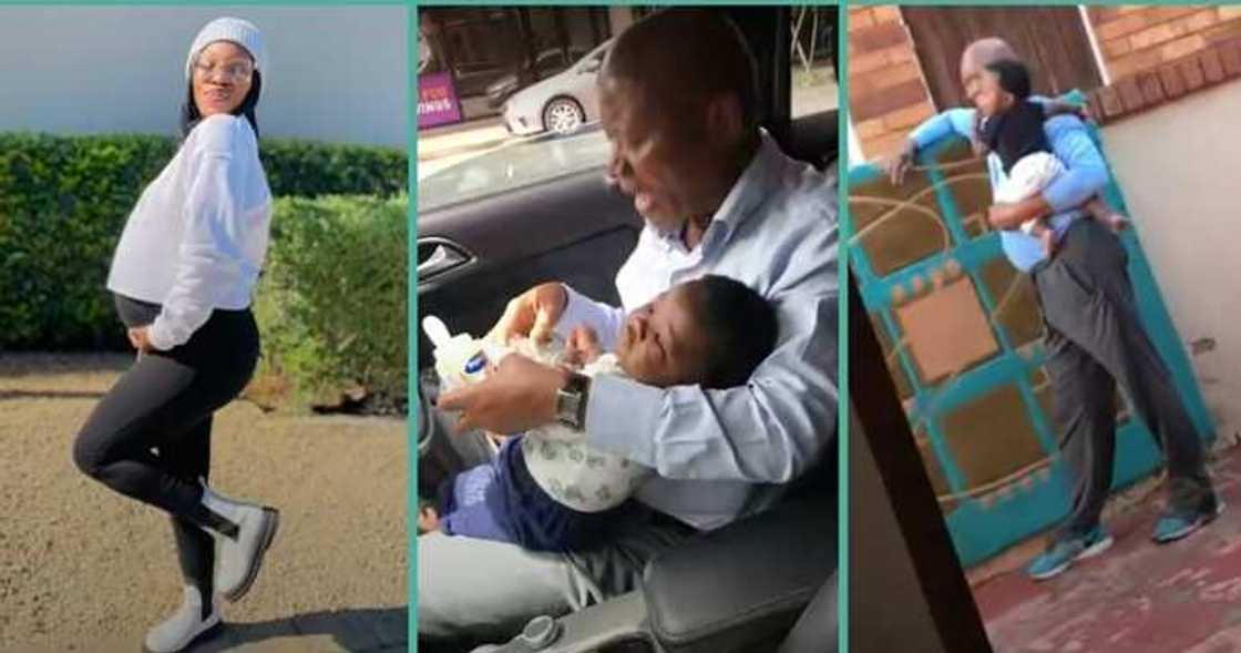 Lady shares video of dad caring for her son Lady shares video of dad caring for her son