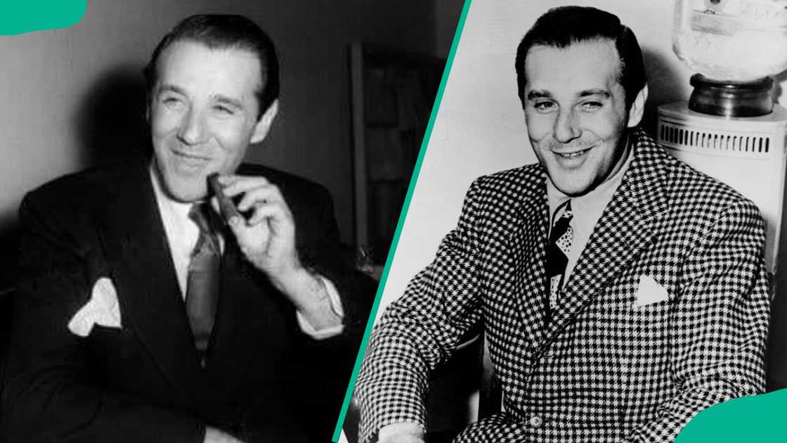 Bugsy Siegel smiling at different events Bugsy Siegel smiling at different events
