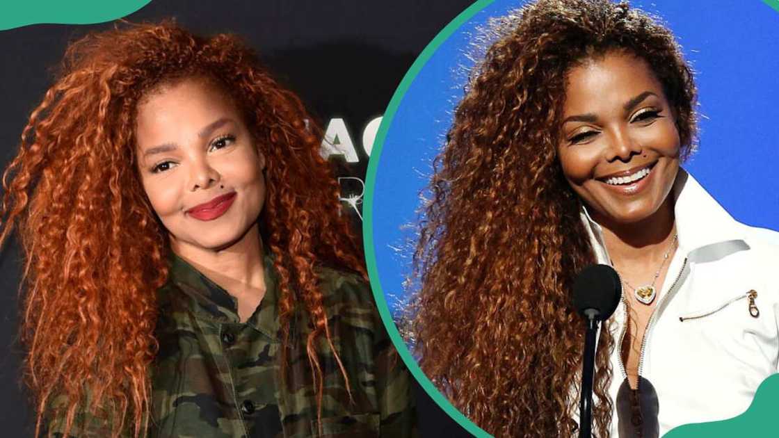 Janet Jackson at Park MGM on 17 May 2019 in Las Vegas, Nevada (L). Janet at the Microsoft Theater on 28 June 2015 in Los Angeles, California (R). Janet Jackson at Park MGM on 17 May 2019 in Las Vegas, Nevada (L). Janet at the Microsoft Theater on 28 June 2015 in Los Angeles, California (R).