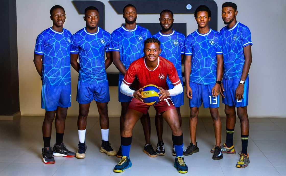 Nile University's basketball team members Nile University's basketball team members