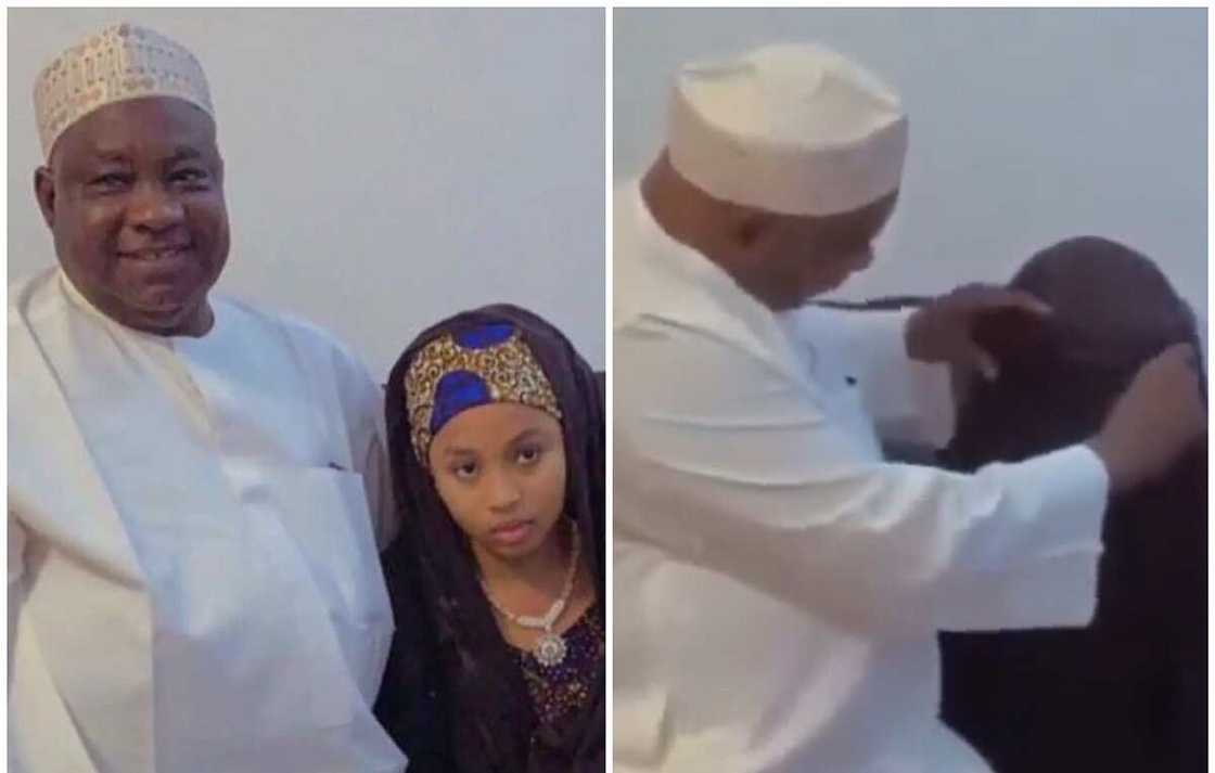 Ango yana bude kan kyakkyawar amaryarsa Ango yana bude kan kyakkyawar amaryarsa