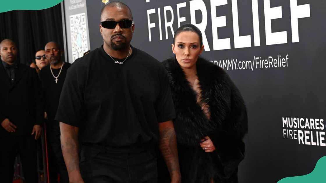 Kanye West and Bianca Censori arrive at an award ceremony Kanye West and Bianca Censori arrive at an award ceremony