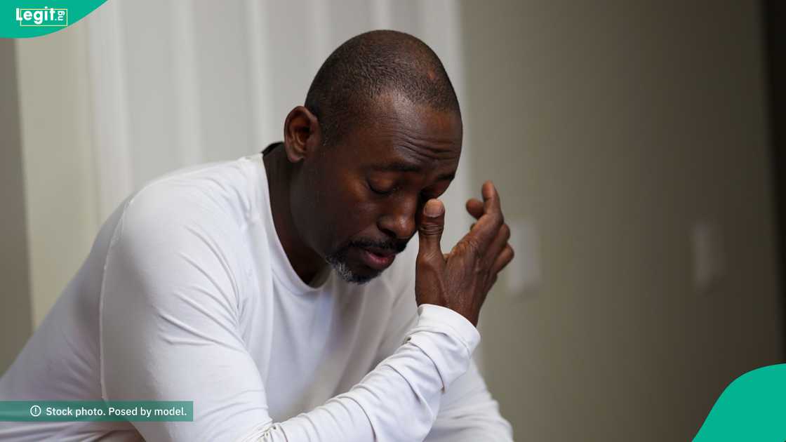 A man cries out as thieves steal his TV and other expensive items from his home while he was on a work trip