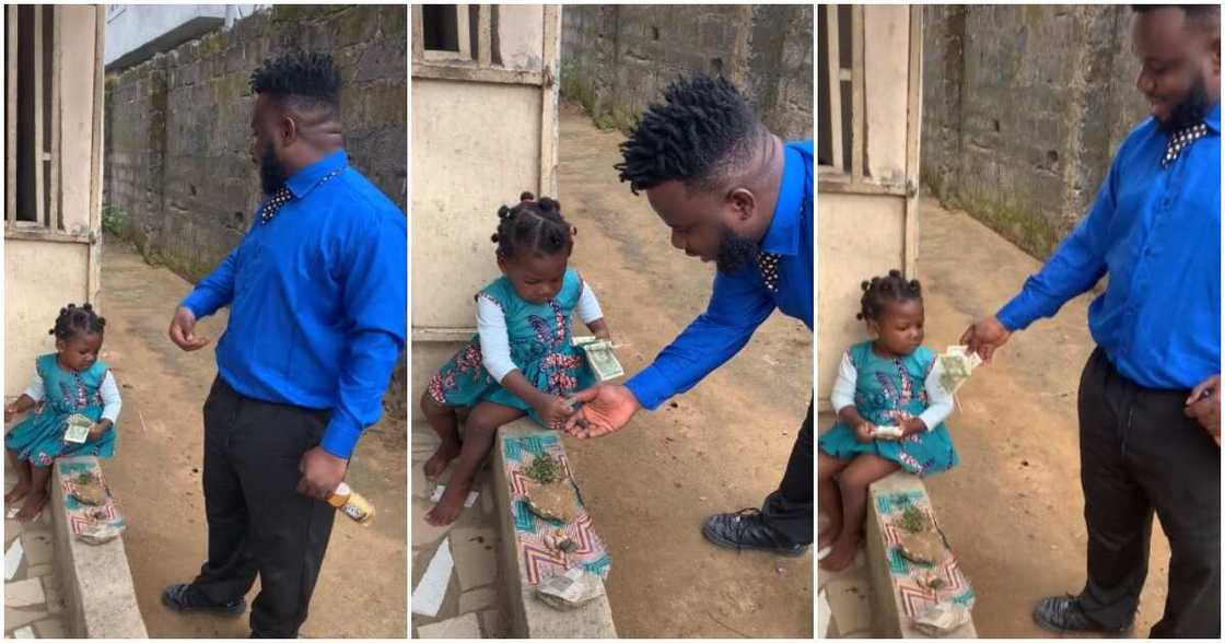 Chukwuemeka Emmanuel Ejekwu, Mr Funny, Oga Sabinus, little girl, wads of dollars, rubbish as food Chukwuemeka Emmanuel Ejekwu, Mr Funny, Oga Sabinus, little girl, wads of dollars, rubbish as food