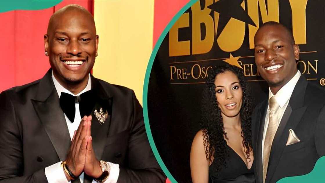 Singer Tyrese at an event (L). Ex-couple Norma and Tyrese at a red carpet event (R)